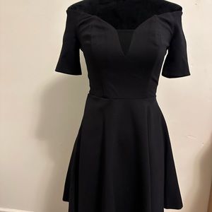 Guess flare black off shoulder dress
